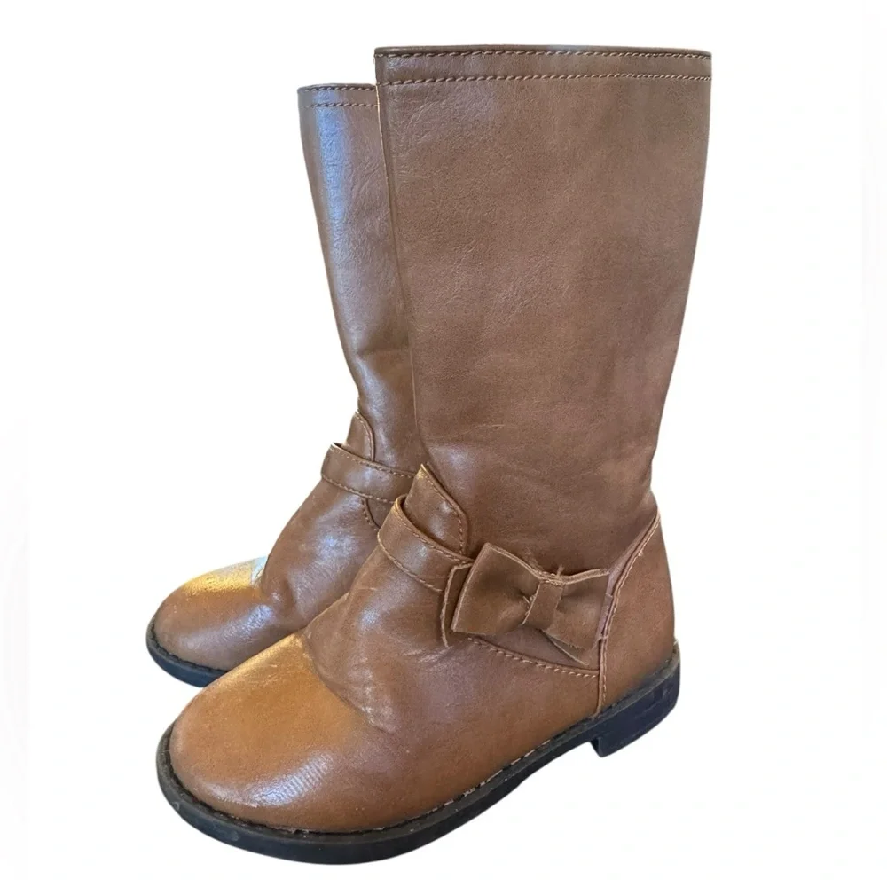 The Children's Place Tan Kids Boots with Bow size 7